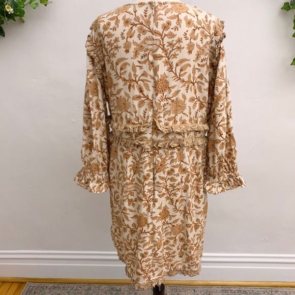 Cleobella Victoria Faux Wrap Floral Brown Dress Size XL - Picture 13 of 15